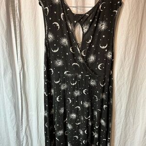Black Celestial Print Dress